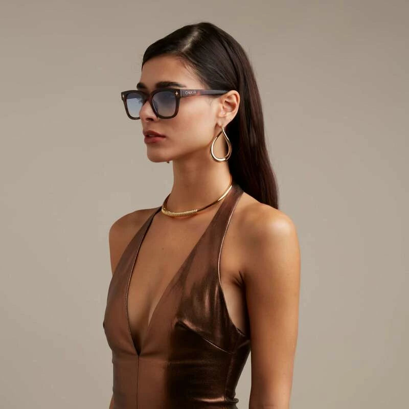 Giovanni Classic havanna met een blue lens OK012